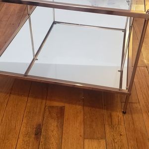 Glass coffee table